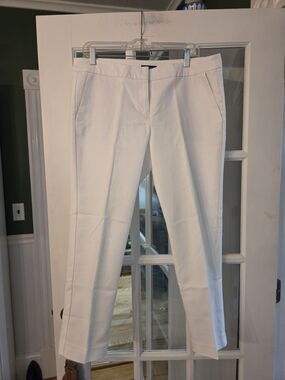 Jones & Co. White Cropped Ankle Pants - Classic Tailored Fit - Size 12
